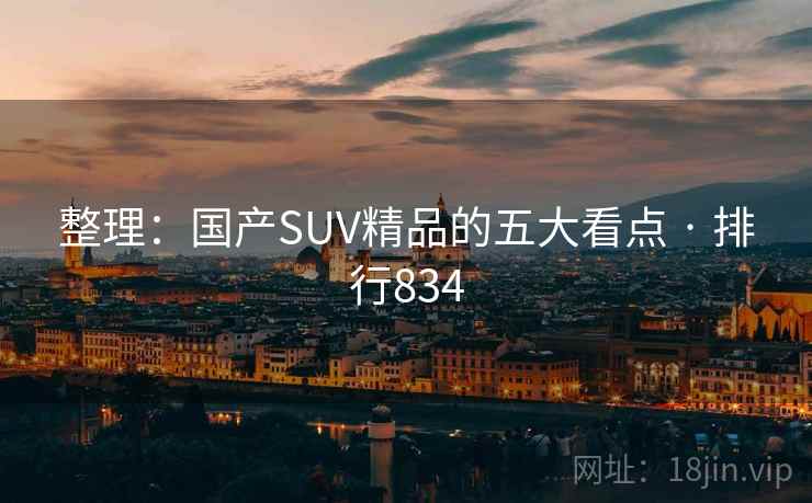 整理：国产SUV精品的五大看点 · 排行834